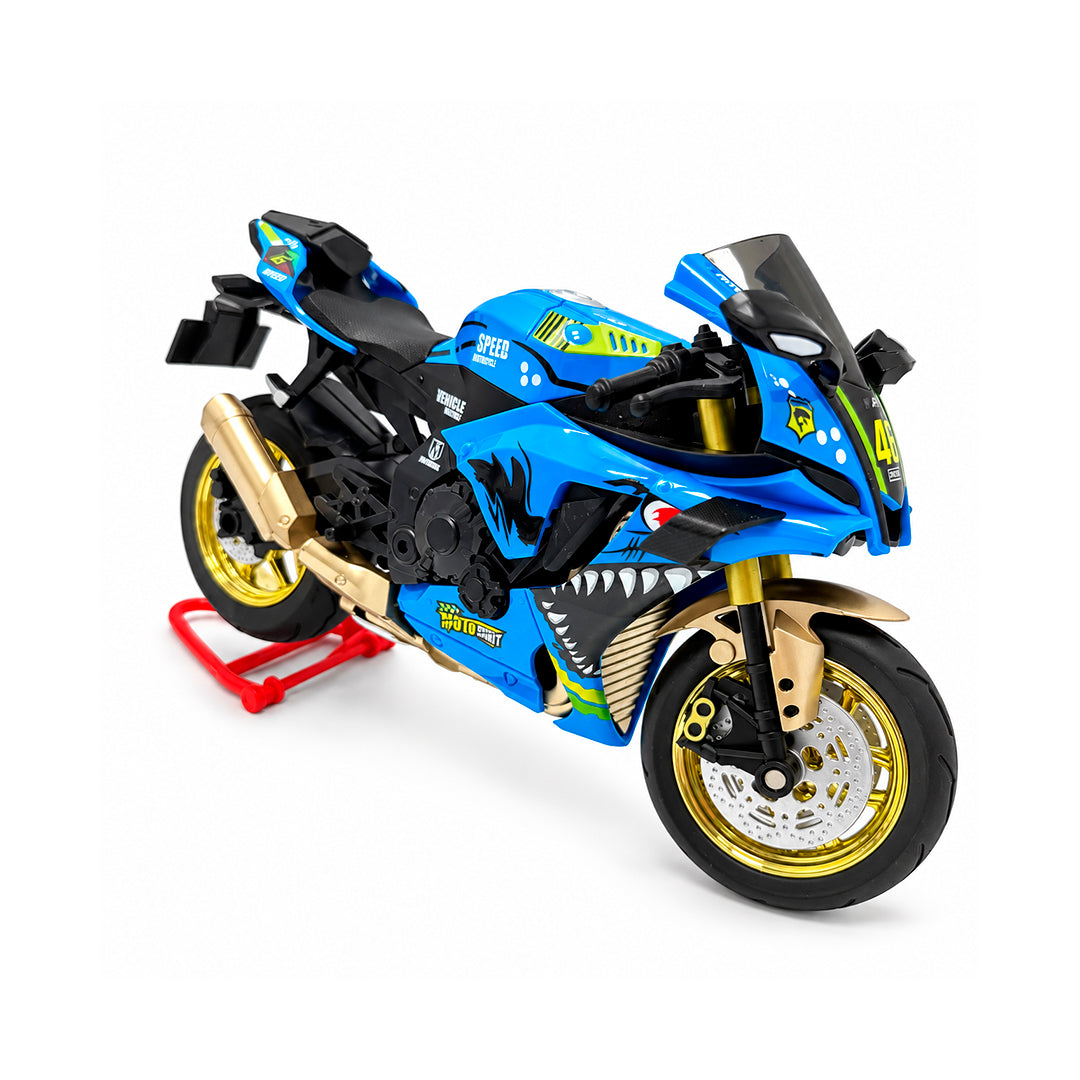 Motocicleta Yamaha YZF-R1 Escala 1:10 Coleccionable