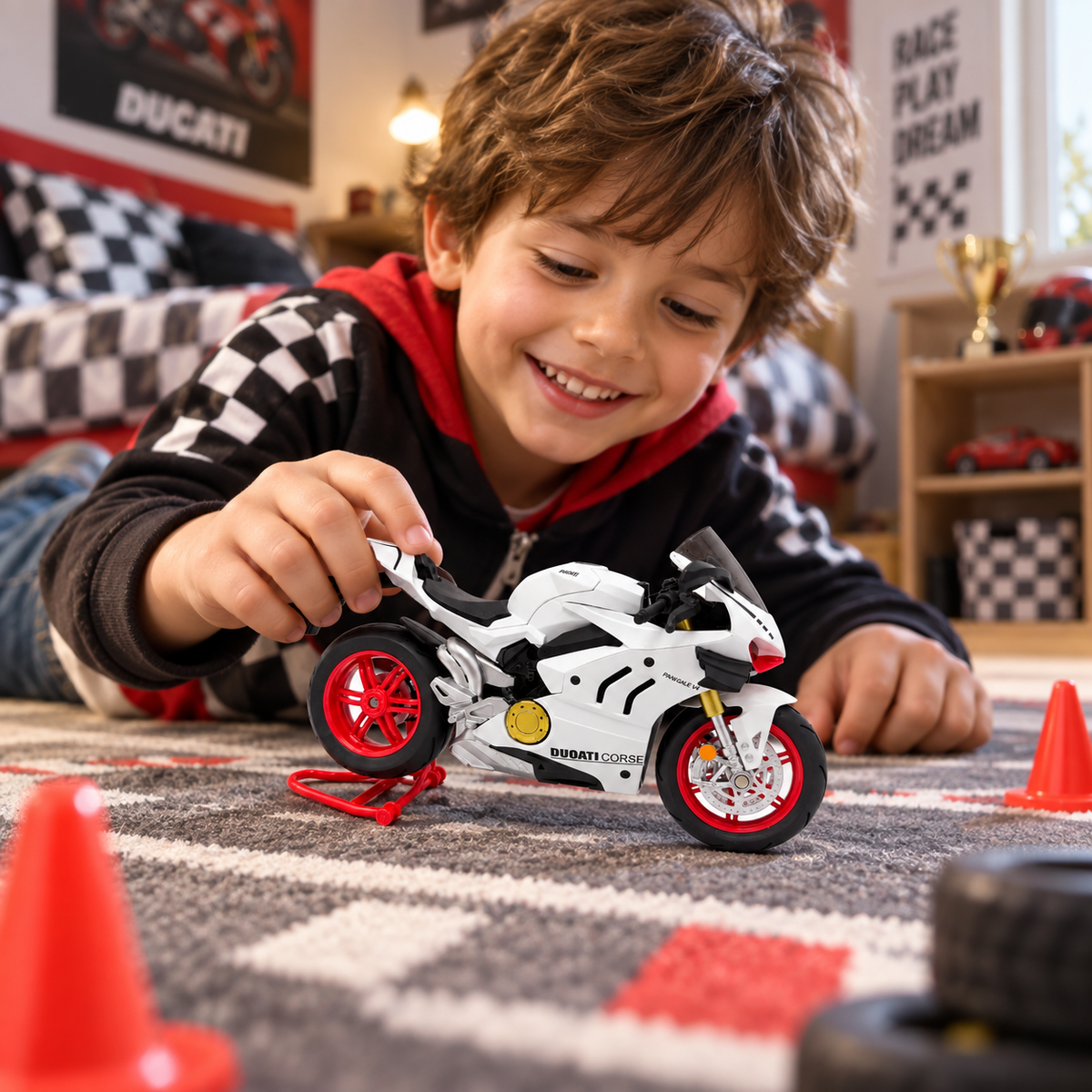 Moto Ducati Panigale V4 Escala 1:10 Coleccionable