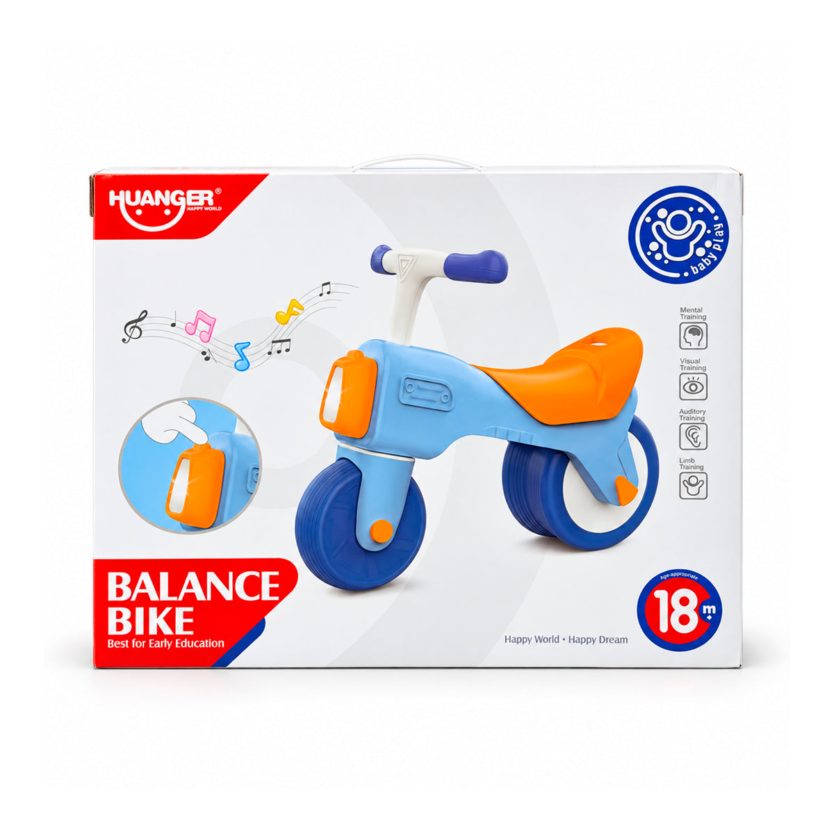 Bicicleta de Balance Huanger Infantil con Luces y Sonido