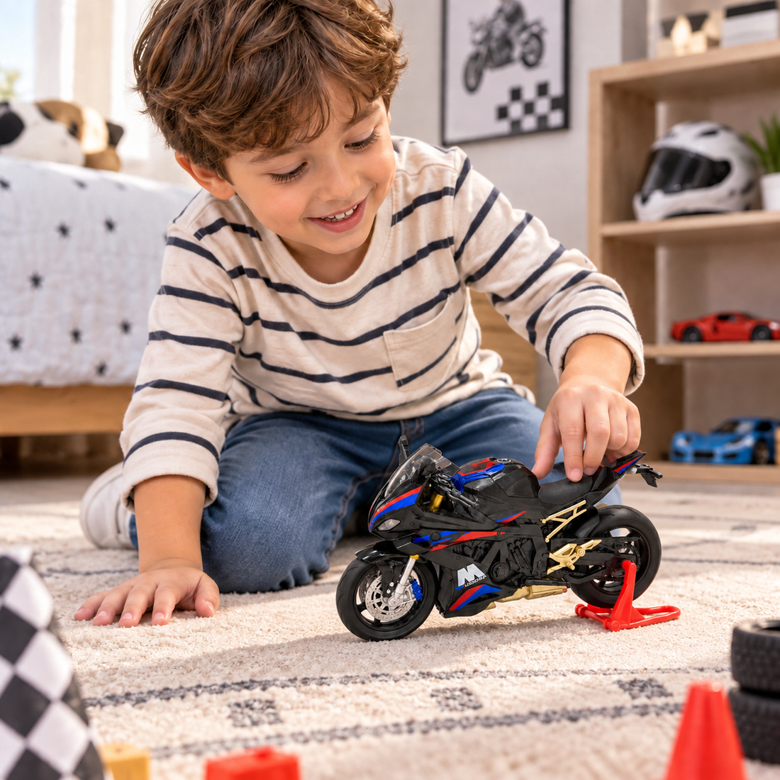 Moto BMW M 1000 RR Escala 1:10 Coleccionable