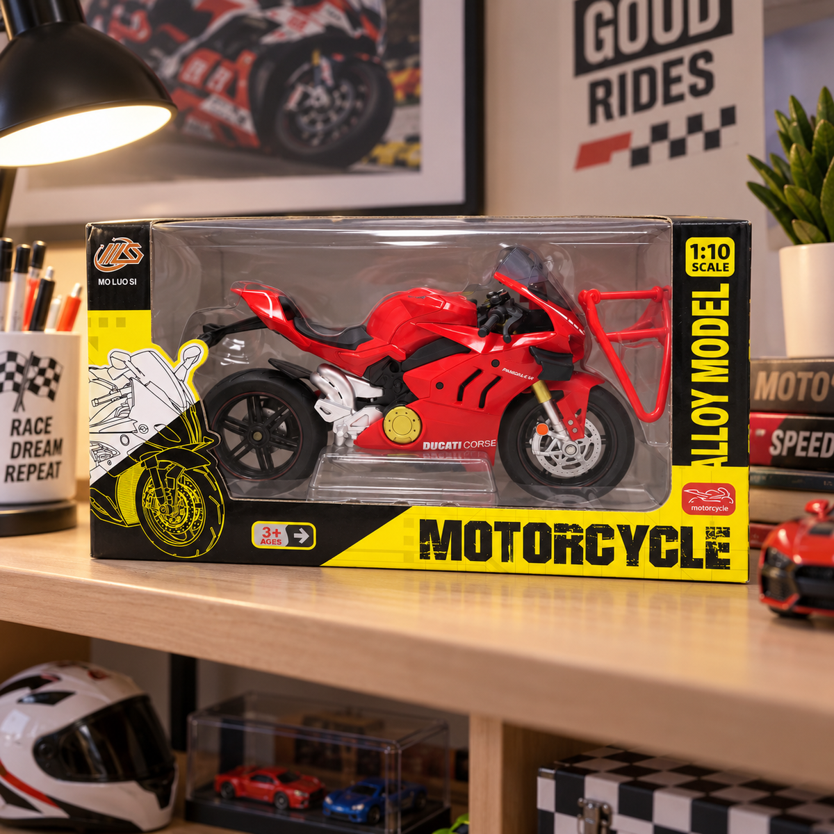 Moto Ducati Panigale V4 Escala 1:10 Coleccionable