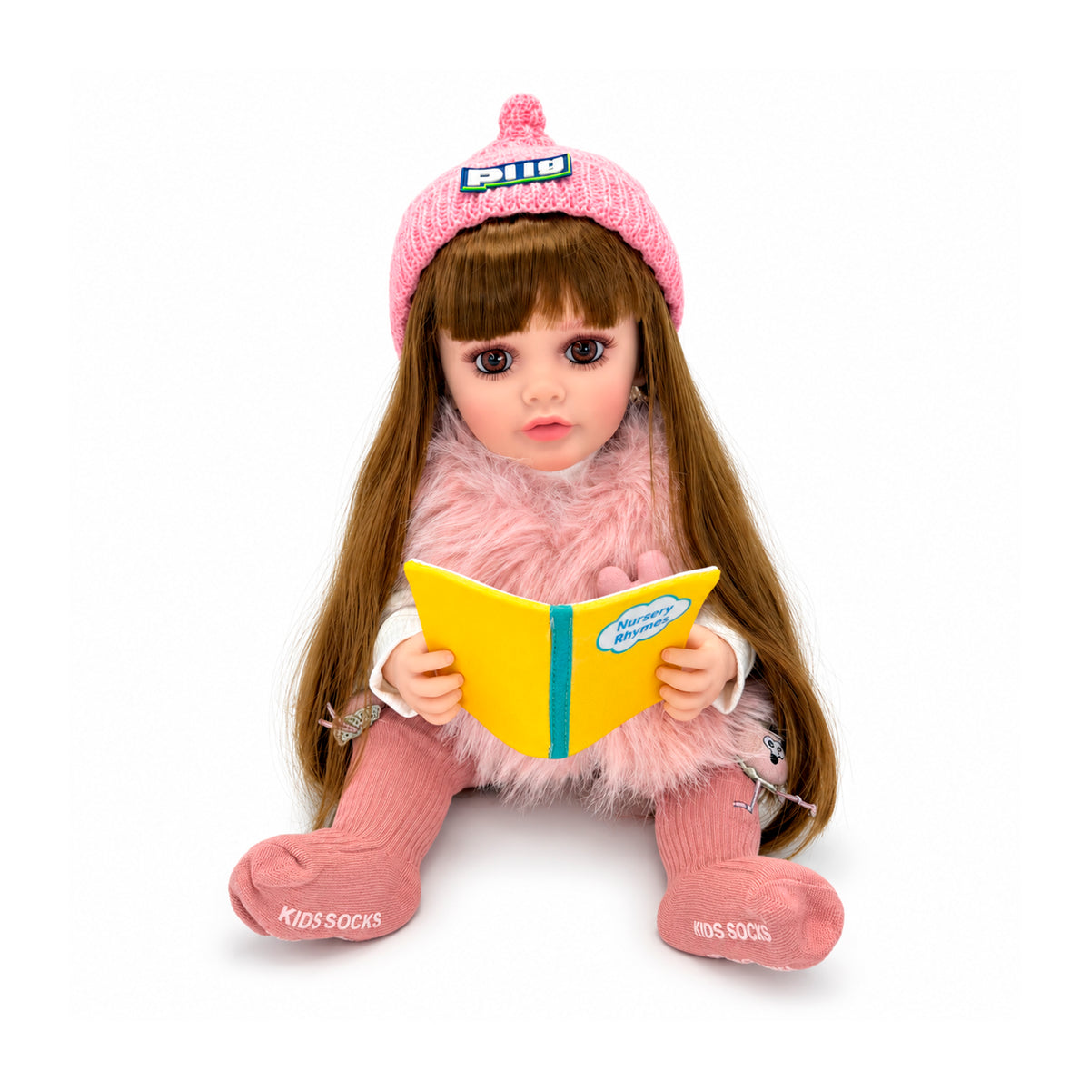 Muñeca Luciana Bebé Realista 55 cm con Accesorios y Control Remoto