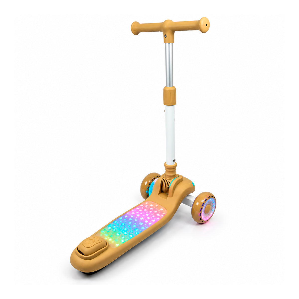Patineta Infantil 3 Ruedas con Luces LED y Sonido - Colores Nude