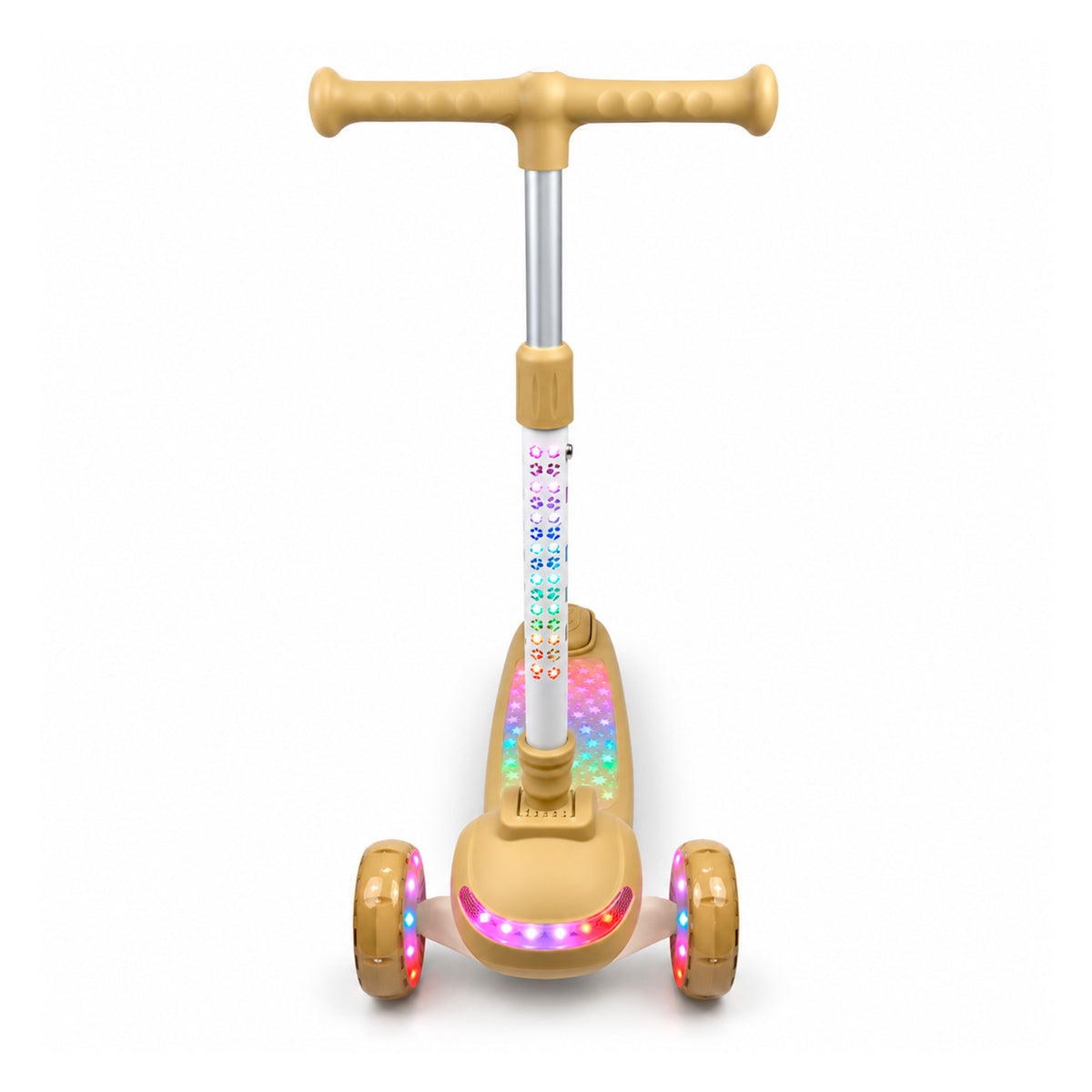 Patineta Infantil 3 Ruedas con Luces LED y Sonido - Colores Nude