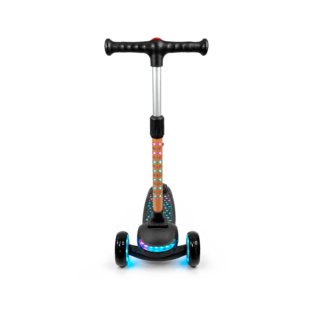 Patineta Infantil 3 Ruedas con Luces LED y Sonido - Colores Nude