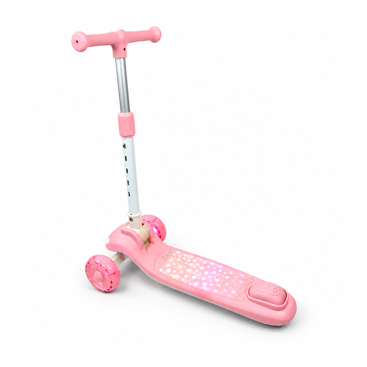 Patineta Infantil 3 Ruedas con Luces LED y Sonido - Colores Nude