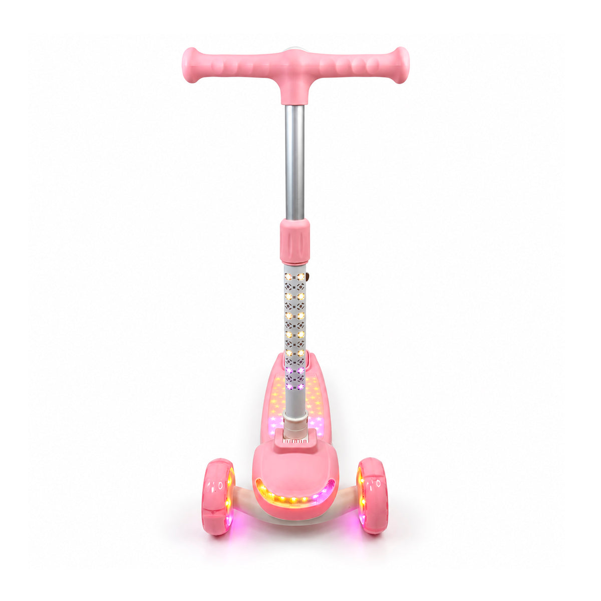 Patineta Infantil 3 Ruedas con Luces LED y Sonido - Colores Nude