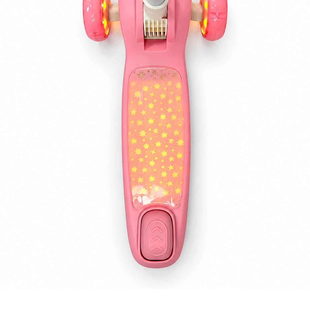 Patineta Infantil 3 Ruedas con Luces LED y Sonido - Colores Nude
