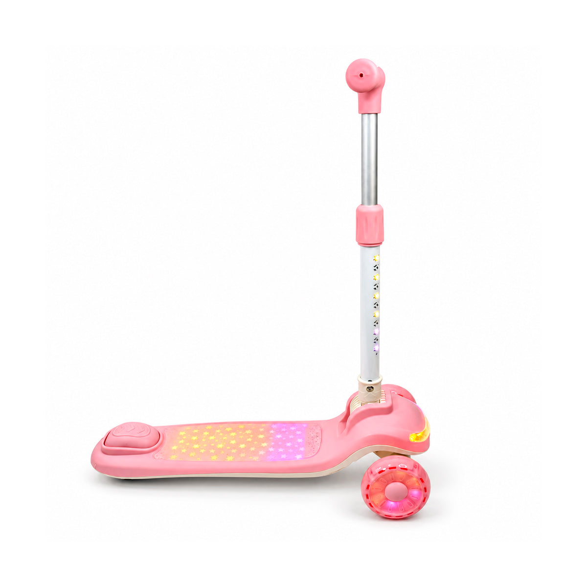 Patineta Infantil 3 Ruedas con Luces LED y Sonido - Colores Nude