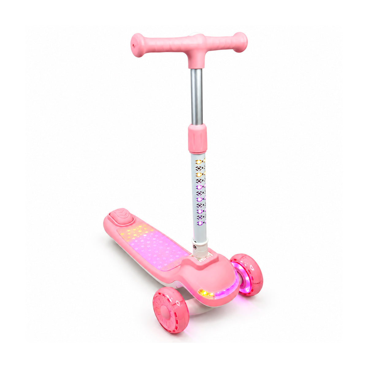 Patineta Infantil 3 Ruedas con Luces LED y Sonido - Colores Nude