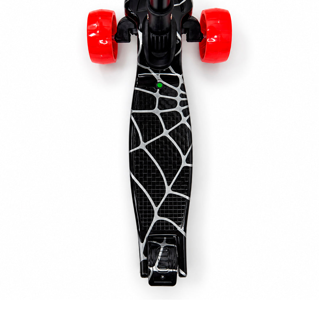 Patineta Spiderman 3 Ruedas con Luces y Sonido - Negro y Roja