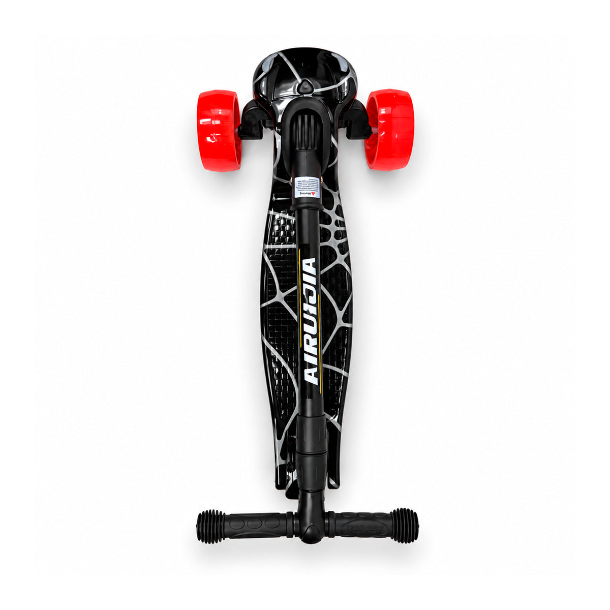 Patineta Spiderman 3 Ruedas con Luces y Sonido - Negro y Roja
