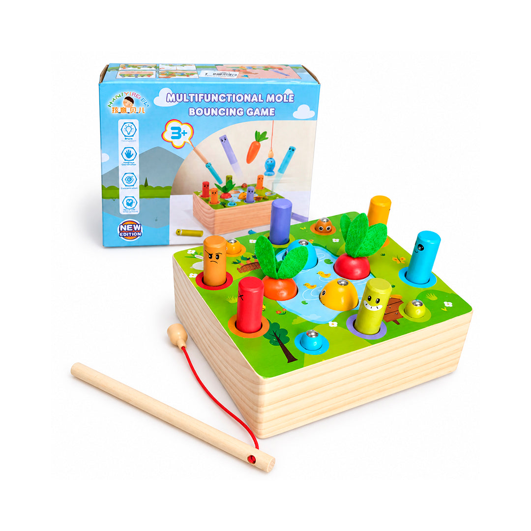 Juego Multifuncional Mole Bouncing Game de Madera Didáctico