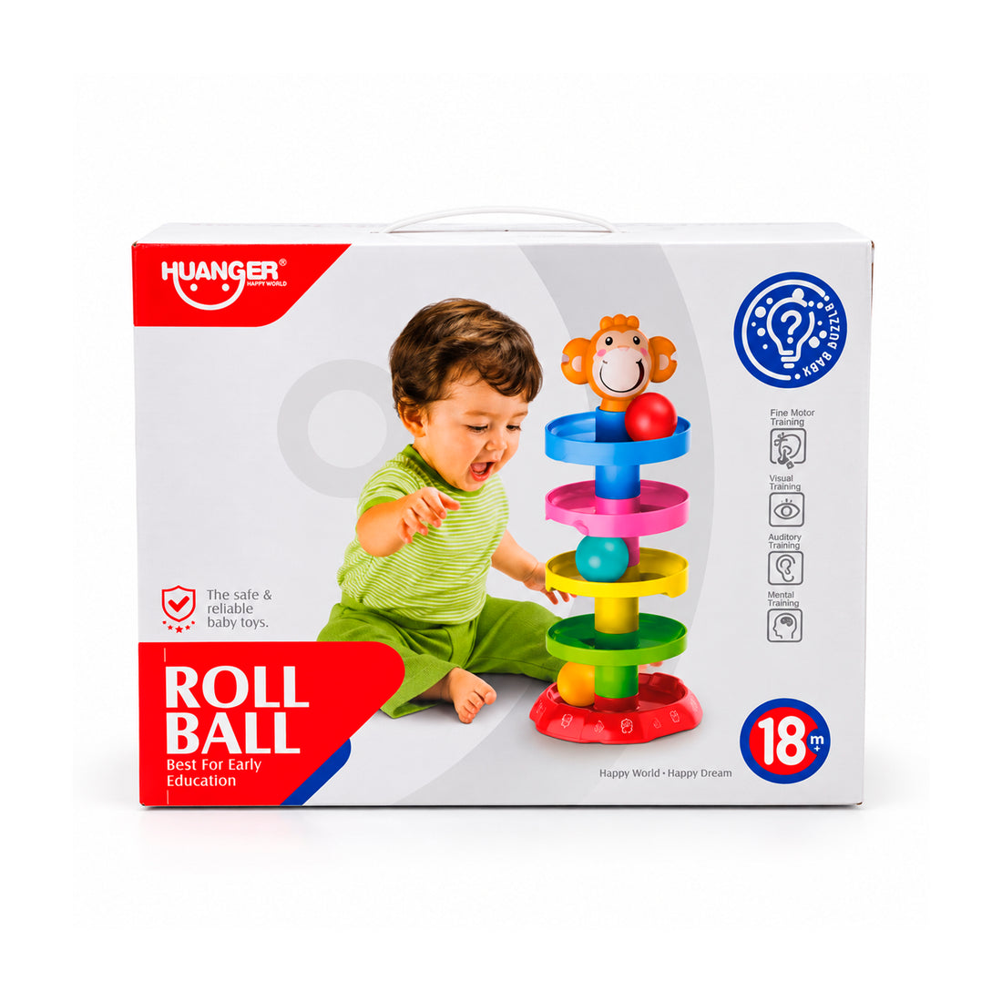 Torre Espiral Monito con Bolas de Colores 5 Niveles