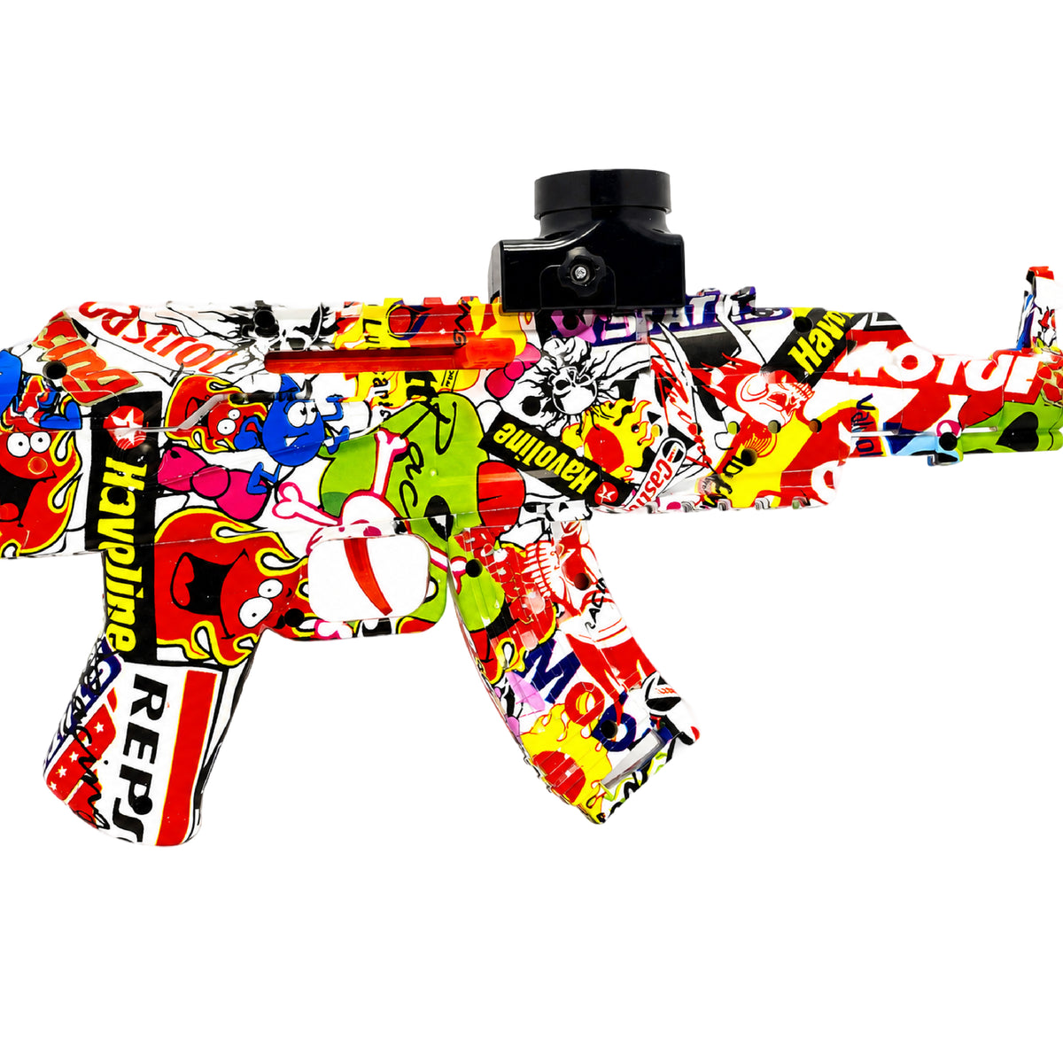 Lanzador Hidrogel AK-47 2 en 1 Water Bullet Gun con Luces Automático y Manual