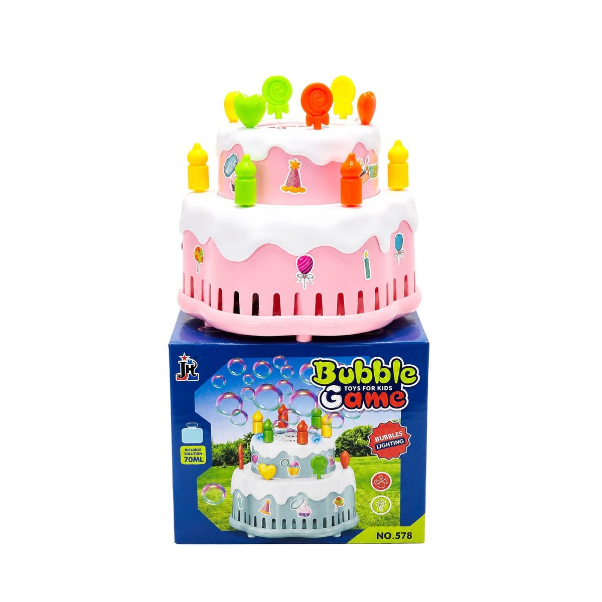Torta Burbujas | Rosa y Azul | Máquina de Burbujas infantil