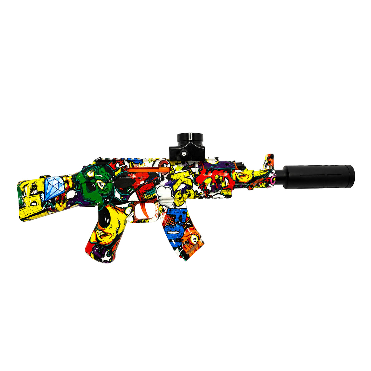 Lanzador Hidrogel AK-47 2 en 1 Water Bullet Gun con Luces Automático y Manual