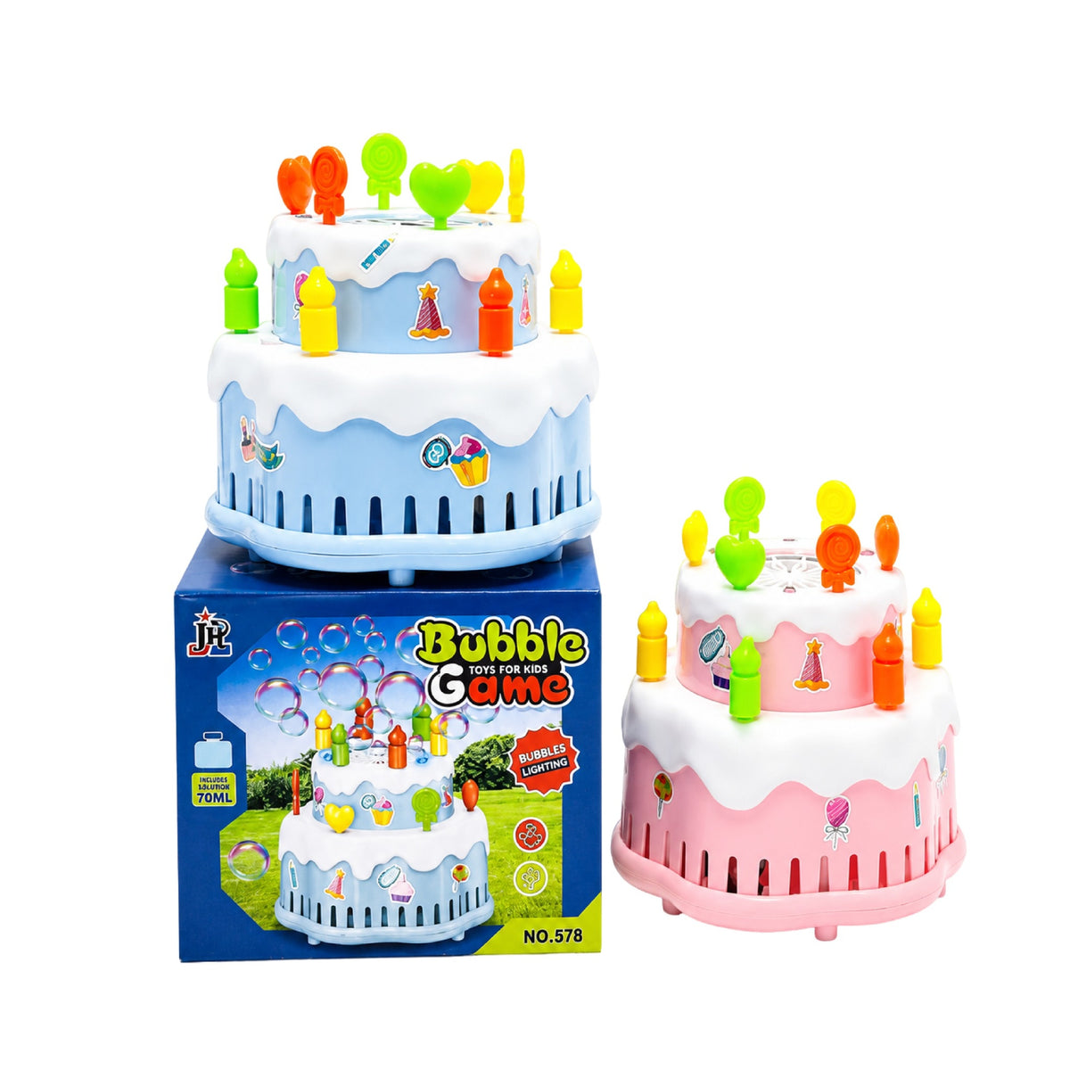 Torta Burbujas | Rosa y Azul | Máquina de Burbujas infantil
