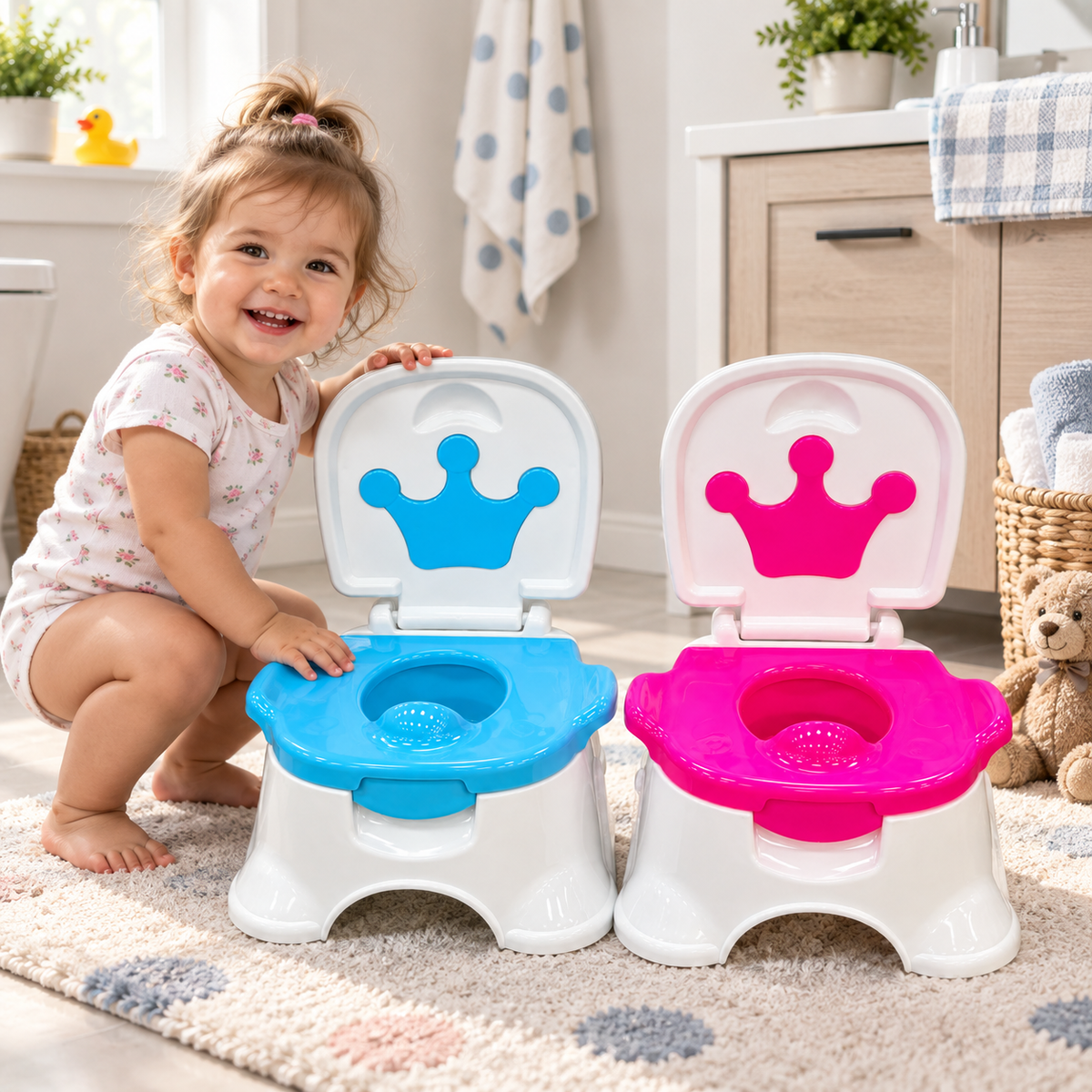 Bacin Trono Infantil 3 en 1 Praktiplas con Reductor y Banquito