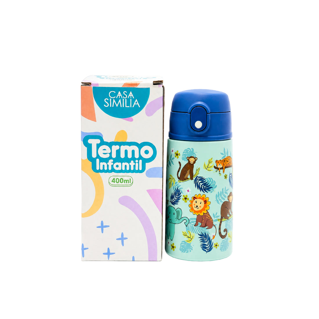 Termo Infantil 400 ML Acero Inoxidable con Pitillo para Niños
