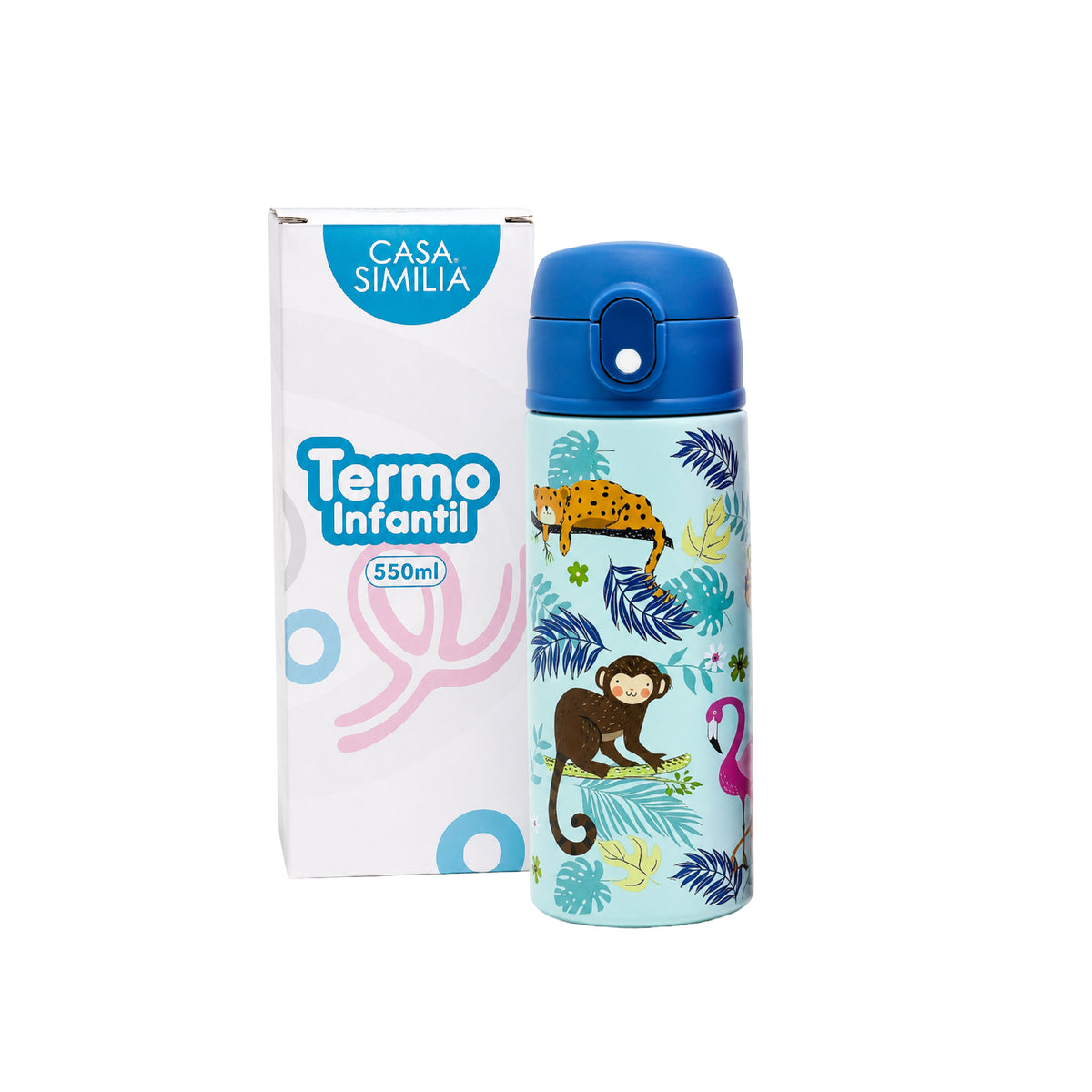 Termo Infantil 550 ML Acero Inoxidable con Pitillo para Niños