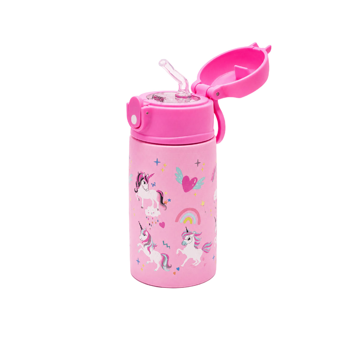 Termo Infantil 400 ML Acero Inoxidable con Pitillo para Niñas