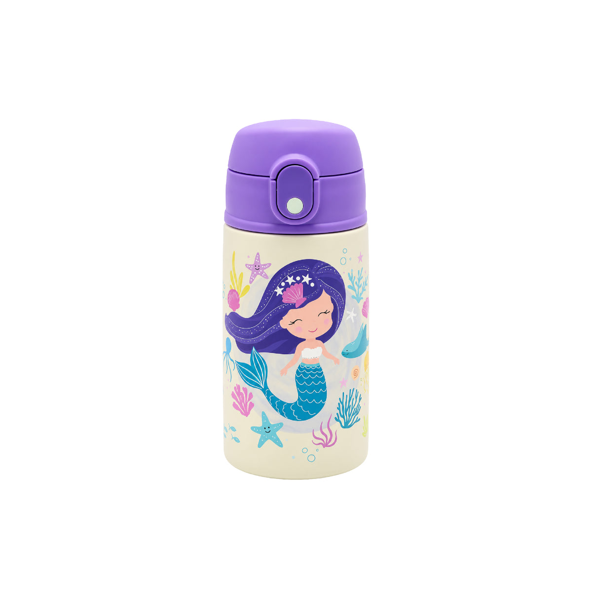 Termo Infantil 400 ML Acero Inoxidable con Pitillo para Niñas
