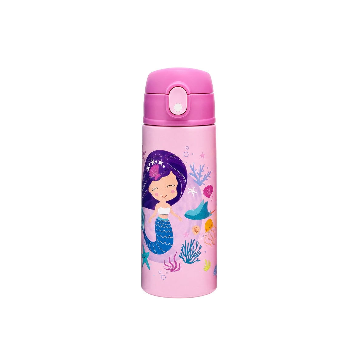 Termo Infantil 550 ML Acero Inoxidable con Pitillo para Niñas