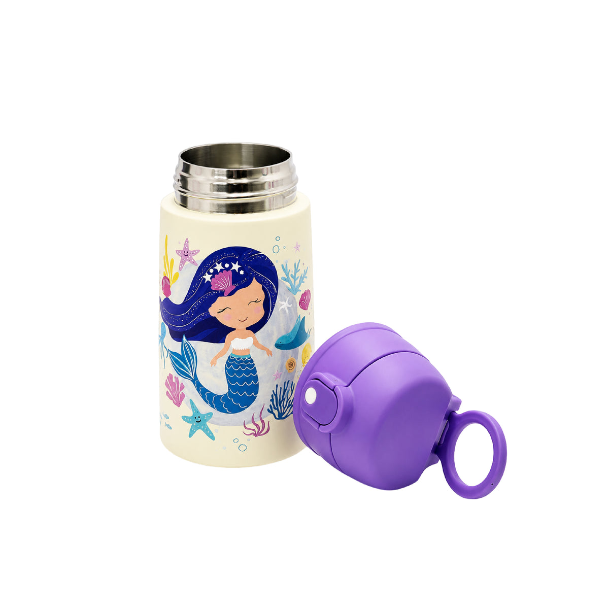 Termo Infantil 400 ML Acero Inoxidable con Pitillo para Niñas