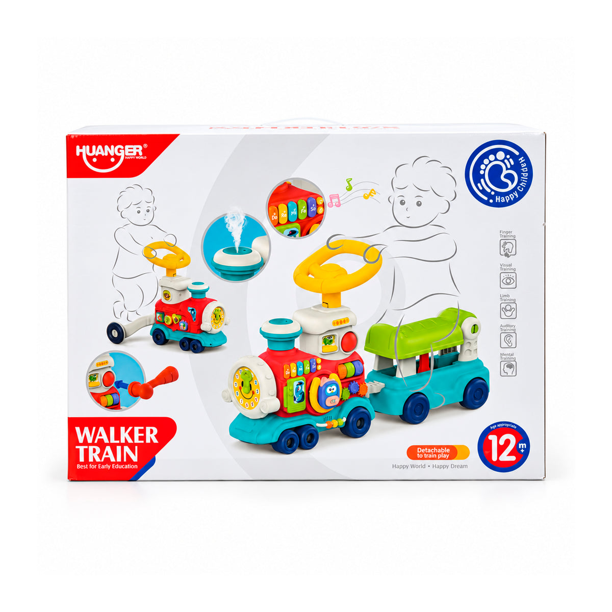 Tren Caminador Interactivo 2 en 1 con Correpasillos -  Didáctico