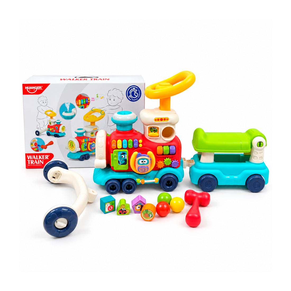 Tren Caminador Interactivo 2 en 1 con Correpasillos -  Didáctico