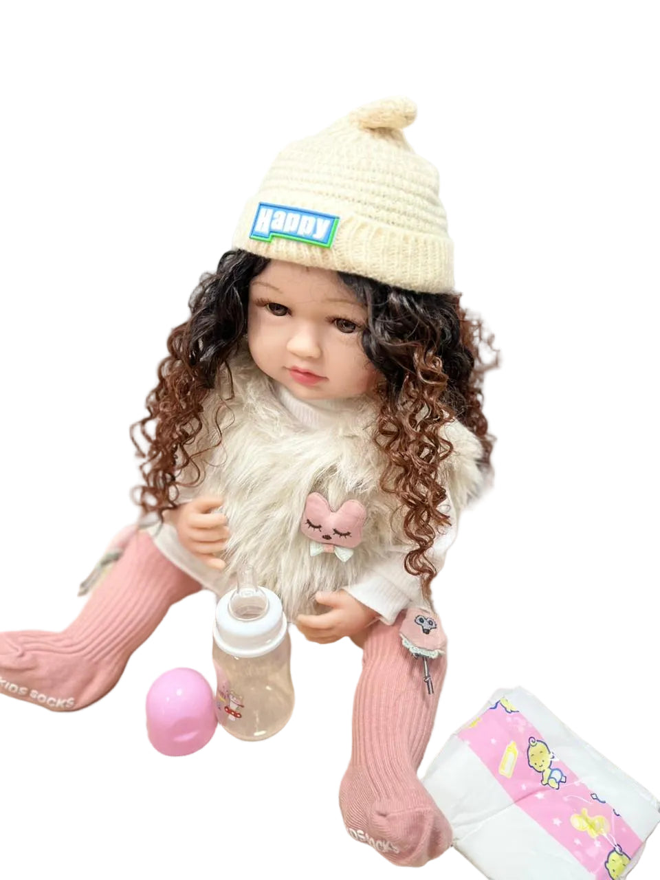 Mía Muñeca Bebé Realista Silicona 55 cm