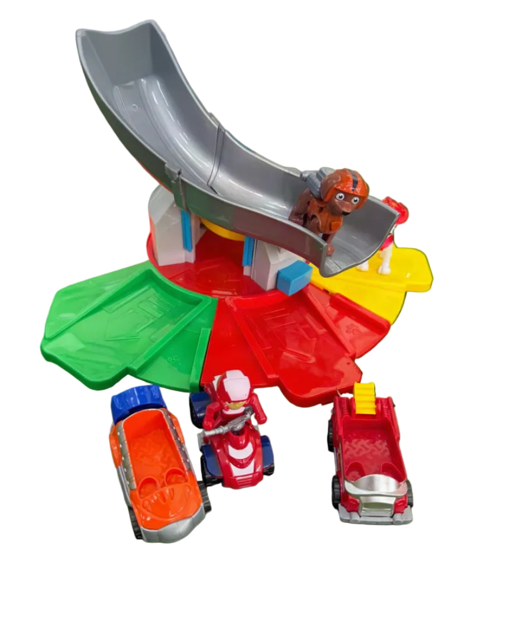 Torre de Control Paw Patrol con Lanzador de Carros y Ascensor Manual
