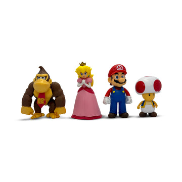 Figuras Mario Bros x4 Personajes PVC 8 a 10 cm