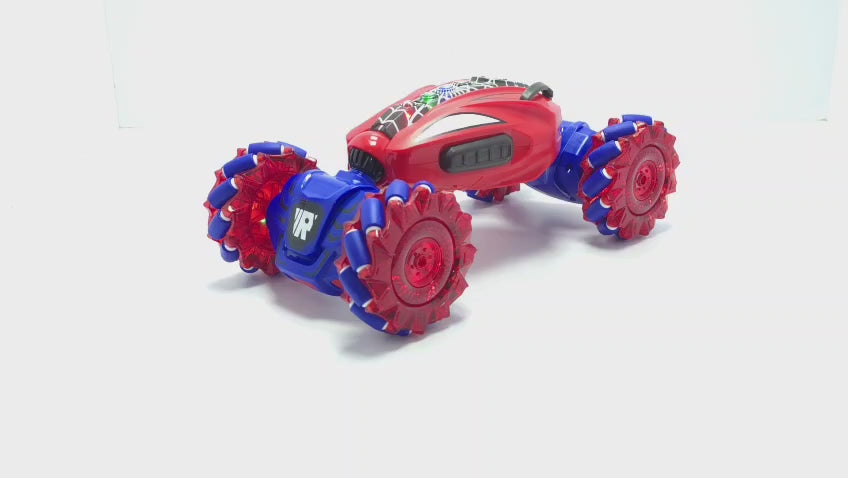 Carro Spiderman Control Remoto con Humo, Luces y Sonido
